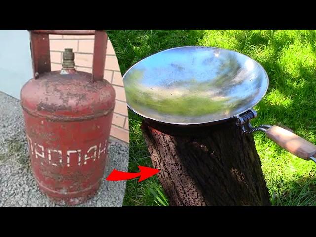 Frying pan from a gas cylinder DIY