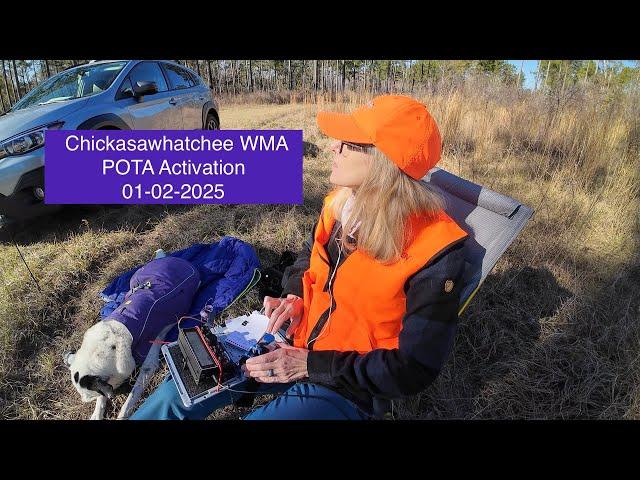 Chickasawhatchee POTA 1-2-2025 #pota #parksontheair #qrp #cw #morsecode #morse #qrp #potababe