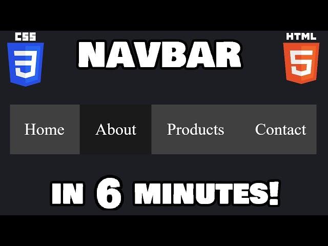 How to create a CSS navigation bar in 6 minutes! 