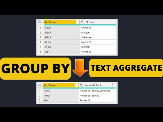 Group by Aggregating text in Power BI ??