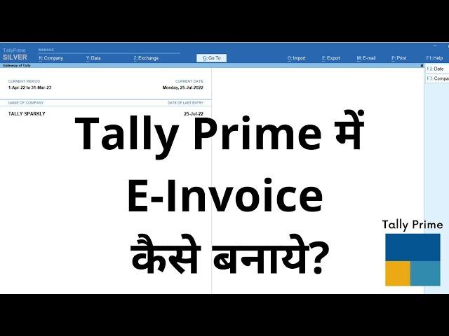 How to Generate E Invoice in Tally Prime | In Hindi | Tally Tutorial #tallyprime #einvoice #tally