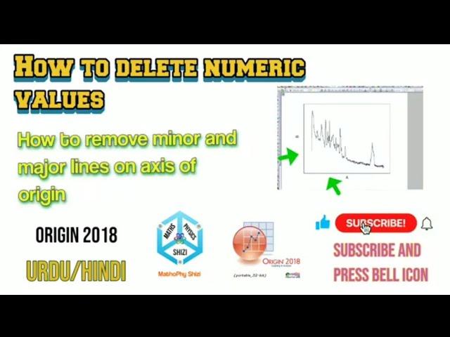 How to remove lines from axis How to remove numerical values from axis in origin