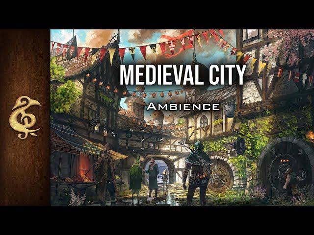 Medieval City | Realistic Ambience | 1 Hour #dnd