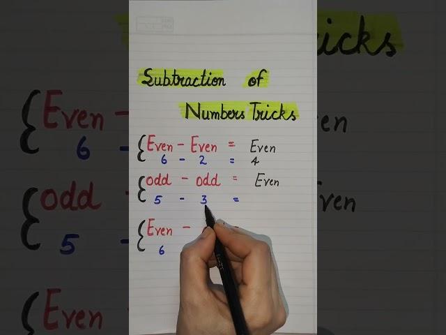 Subtraction of Numbers Tricks #mathstricks #trickymaths #maths #fammathszone