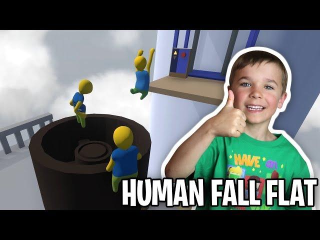 THE TOWER CHALLENGE WITH 3 NOOBS in HUMAN FALL FLAT