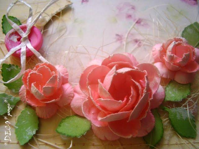 Мастер класс цветы из бумаги. Скрапбукинг, ч.3
