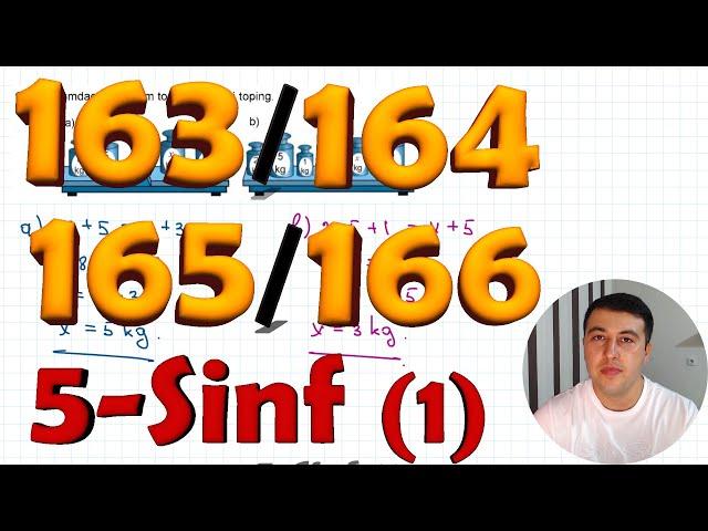 163-164-165-166-masala 5-sinf MATEMATIKA javoblari