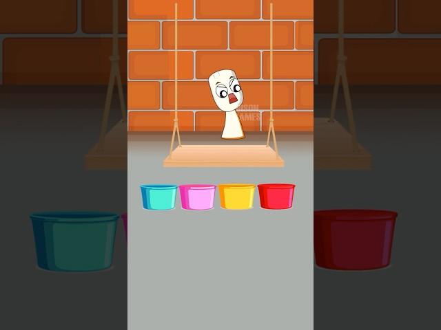 Perfect Puzzle Challenge 2: Help Sprunki Jump into the correct color bucket | Incredibox Sprunki