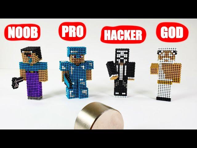 Minecraft NOOB vs PRO vs HACKER vs GOD : How to fight monster magnets