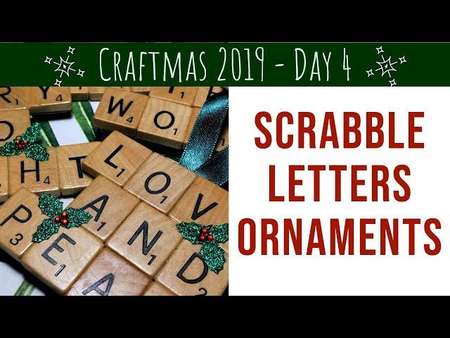 DIY SCRABBLE LETTER ORNAMENTS