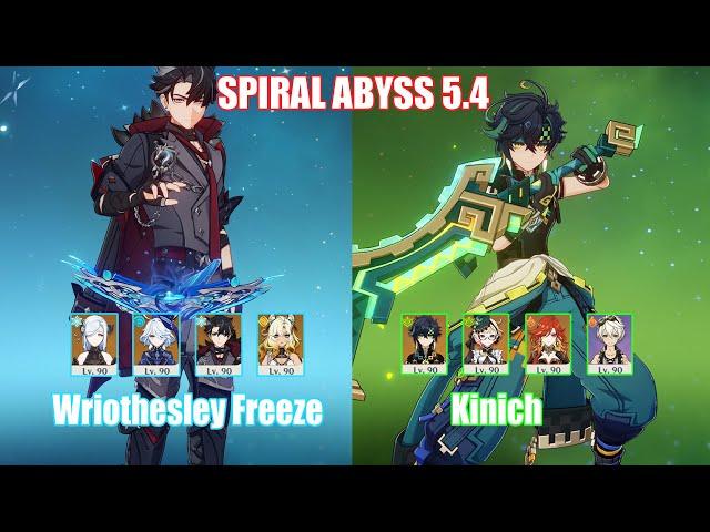 C0 Wriothesley Freeze & C0 Kinich | Spiral Abyss 5.4 | Genshin Impact