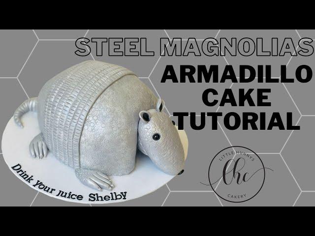 How to make the STEEL MAGNOLIAS ARMADILLO cake!! | Full step by step tutorial!