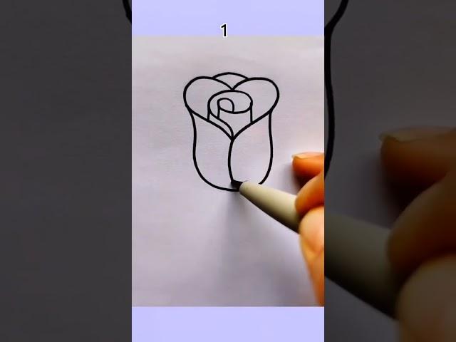 easy drawing flower drawing