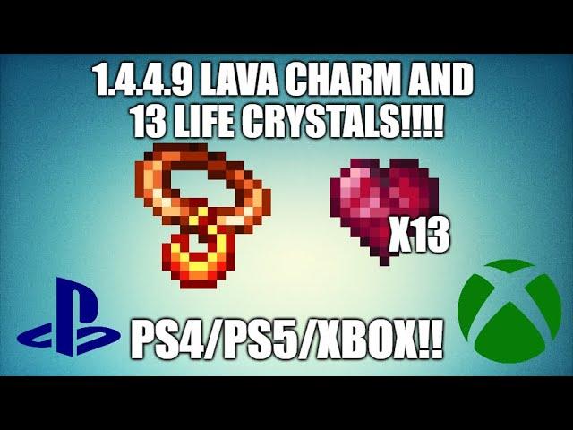 Terraria 1.4.4.9 Lava Charm And 13 Life Crystals Seed Playstation And Xbox!!