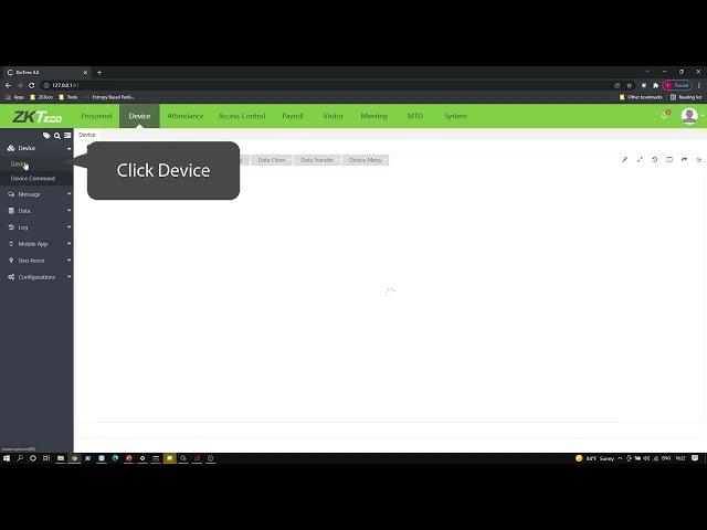 ZKTeco BioTime Tutorial –  Device Setting