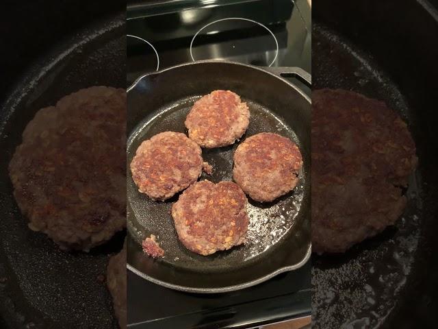 Tasty venison burgers.