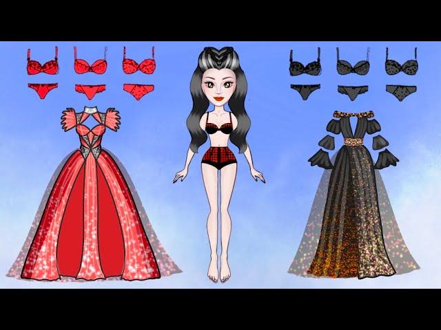 Paper Dolls Dress Up Vampire Handmade Papercraft / DIY Paper Dolls & Crafts