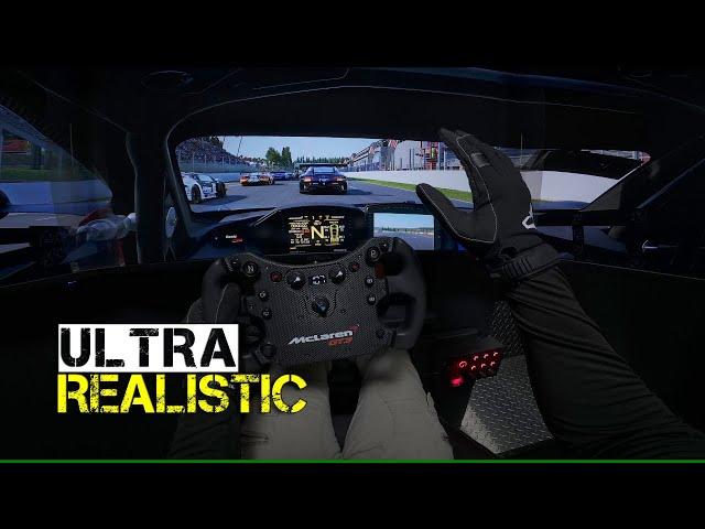 HYPER REALISTIC ASSETTO CORSA COMPETIZIONE - GT3 RACE AT SPA - TRIPLE MONITOR SETUP (DJI 4K)