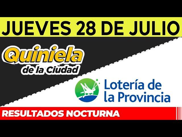 Resultados Quinielas Nocturnas de la Ciudad y Buenos Aires, Jueves 28 de Julio