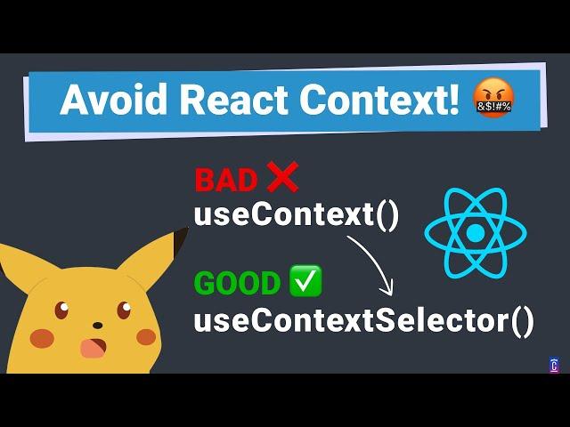 Don't Use React Context!! Use This instead