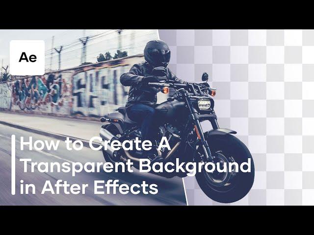 How To Create And Export A Transparent Background In After Effects