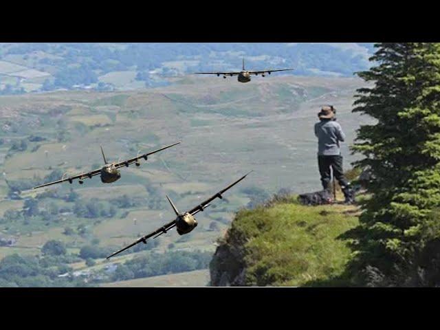 Epic RAF C-130J Hercules sad Farewell   The Mach Loop Low Level Flying 4k