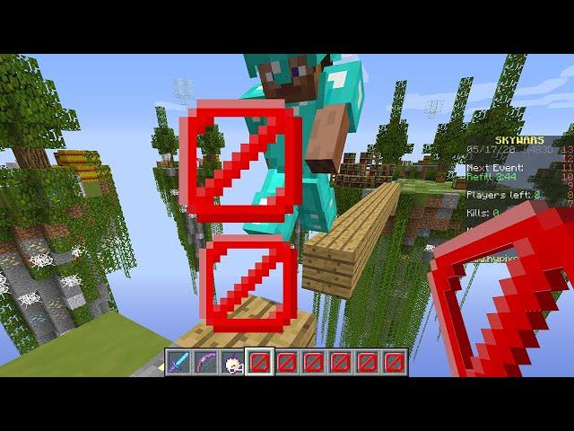 I secretly used creative mode in Minecraft Skywars...