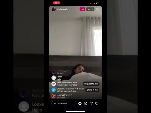 Malu Trevejo Fingering Herself Ig Live