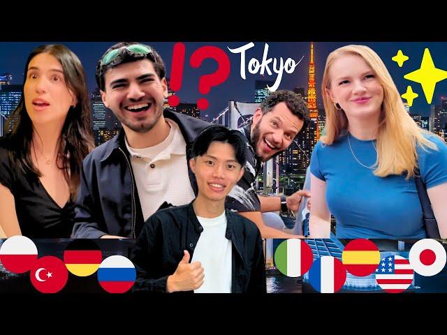 Surprising Foreign Tourists in Tokyo by Speaking Their Own Language!