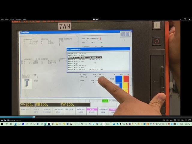 Mazatrol Matrix Nexus - Thread Cut Speed Override option