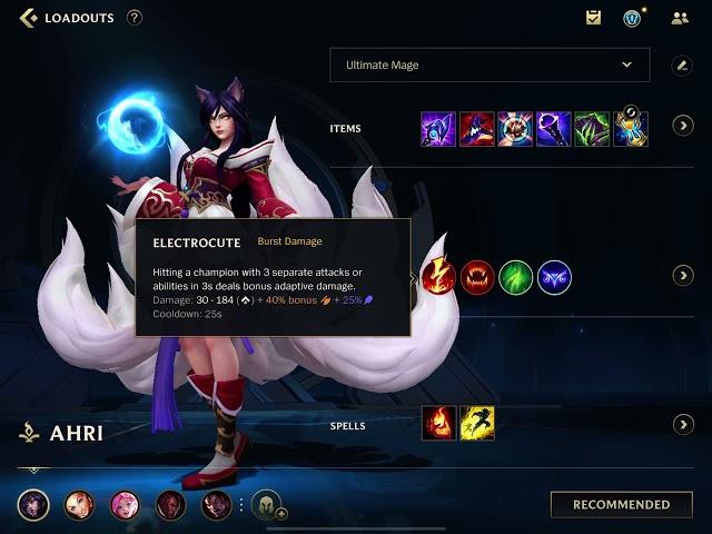 League of Legends wild rift Ahri Build 2.4