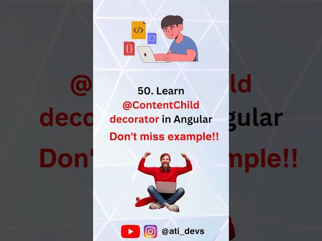 What is a @ContentChild decorator in Angular? #shorts #angular #interview