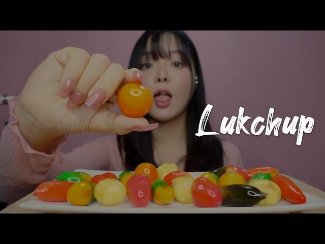 ASMR Dessert from Heaven Lukchup Eating Sounds (+Up Close)