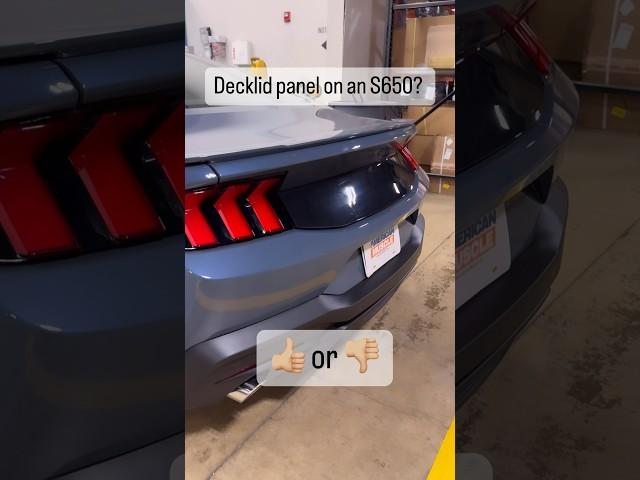 What do we think of decklid panels on the s650 Mustang? Drop a  or  in the comments.  #AM