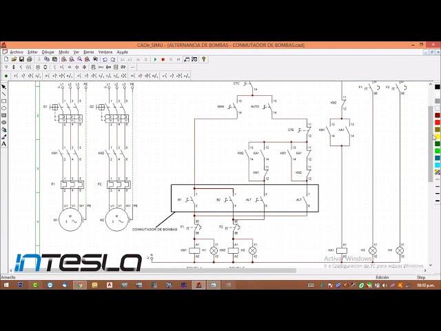 ALTERNANCIA DE 2 BOMBAS - CONTROL MANUAL Y AUTOMÁTICO