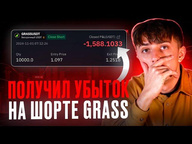 Потерял -1600$ торгуя GRASS на ЛИСТИНГЕ | Трейдинг Криптовалют | Разбор сделок на Фьючерсах.