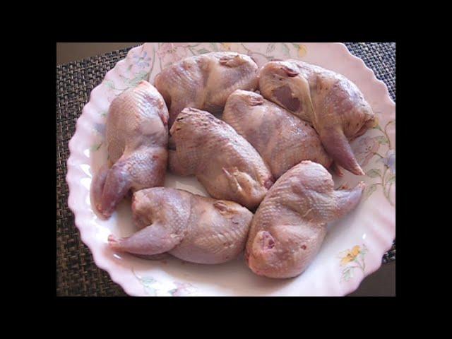 потрошение перепелов. gutting quail