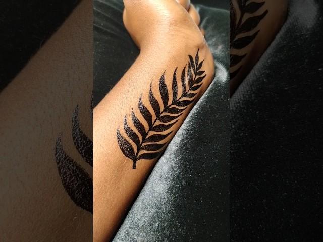 very cute leaf tattoo design #shorts #viral #tattoo