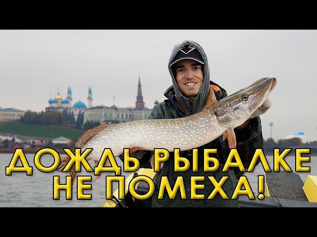 Поймал очень страшную рыбу! Рыбалка с лодки в центре Казани.