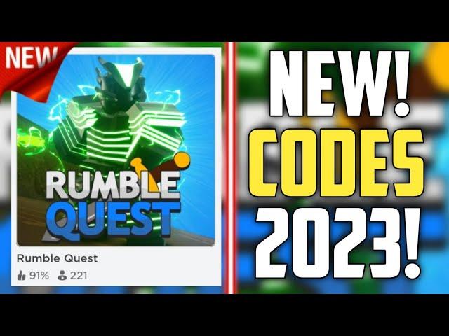 FUTURE CODES!! | *NEW* ROBLOX RUMBLE QUEST CODES 2023!