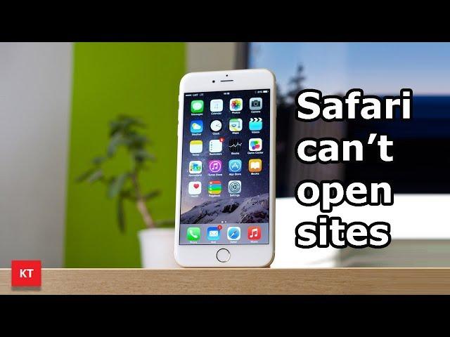 Do these steps if Safari can't open sites in your iPhone