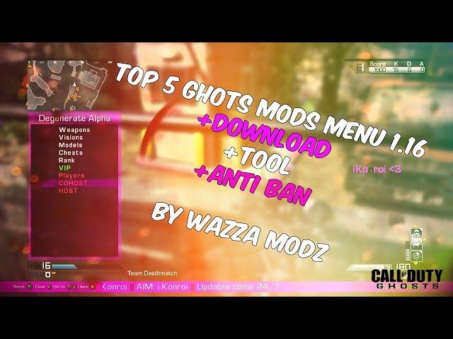  [Ghosts/1.16] TOP 5 MODS MENU + EBOOT ANTI BAN + TOOL (Free DL)