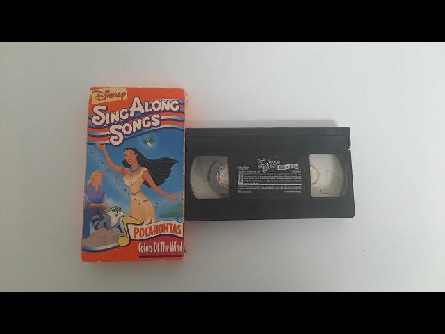 Full VHS Disney's Sing Along Songs Colors of the Wind