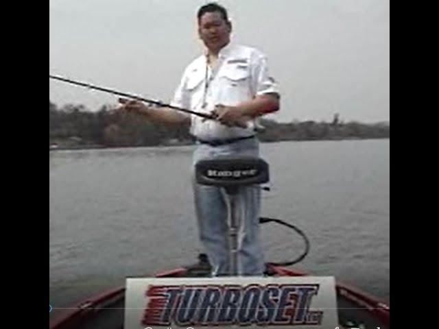 Pro Fisherman Andy Young Field testing Turboset Power Booster on Minnesota Lake full of weeds