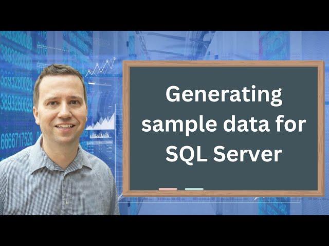 Use Artificial Intelligence to create sample data for SQL Server.