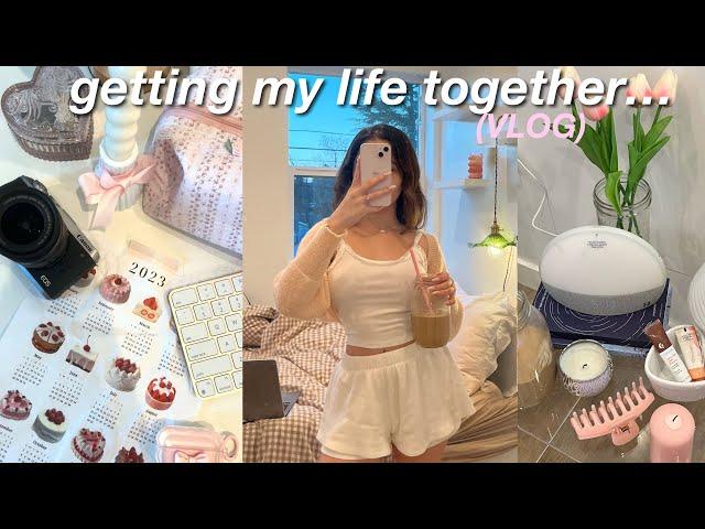 getting my life together & RESET VLOG  lots of deep cleaning, productivity, + organizing my room!