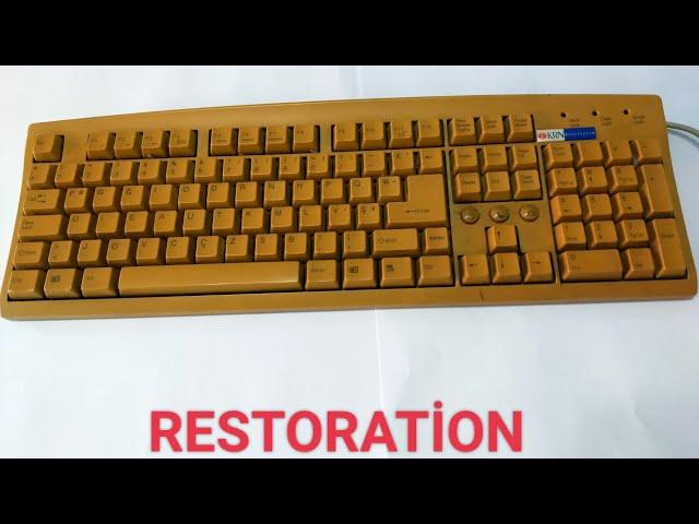 I Restored This Yellowed Keyboard My - Retro ( Restarosyon sararmis klavye ) Windows#restoration