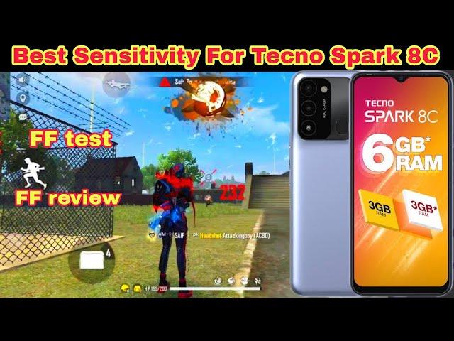 Tecno Spark 8C Free Fire Test & Sensitivity