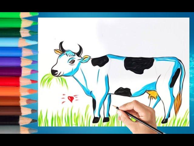 How to draw a picture of a cow/Как нарисовать корову/Sigir rasmini qanday chiziladi