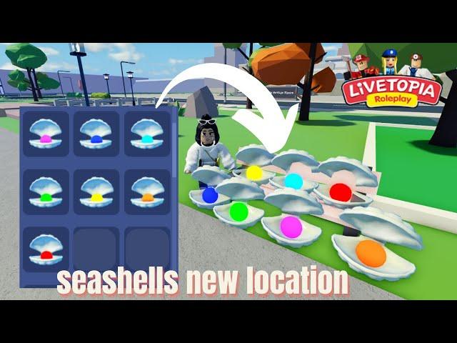 ALL 7 *SEASHELLS LOCATIONS* (NEW MAP) IN LIVETOPIA //Livetopia Roleplay (Roblox)